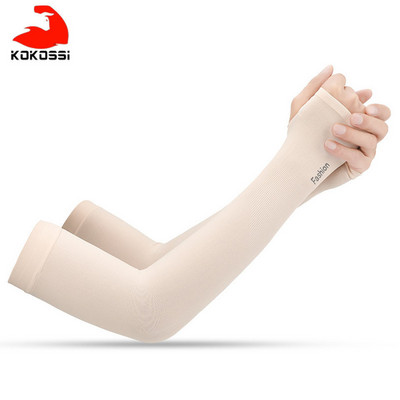 KoKossi jégszövet kar ujjak manga melegítők nyári sportok UV védelem futás kerékpározás vezetés fényvisszaverő fényvédő szalagok