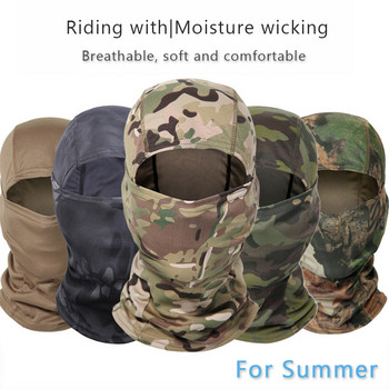 Tactical Balaclava Summer Cool Men Camouflage Full Face Mask Ski Bike Army Hunting Head Cover Cycling Face Mask Neck Gaiter