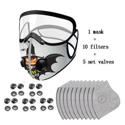 Szett Arcmaszk Aktívszén Porálló Kerékpáros Arcmaszk Szennyezésgátló Kerékpáros Kerékpáros Outdoor Sport Training arcvédő PM2.5