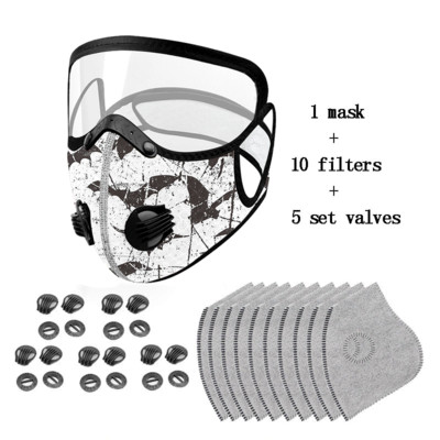 Szett Arcmaszk Aktívszén Porálló Kerékpáros Arcmaszk Szennyezésgátló Kerékpáros Kerékpáros Outdoor Sport Training arcvédő PM2.5