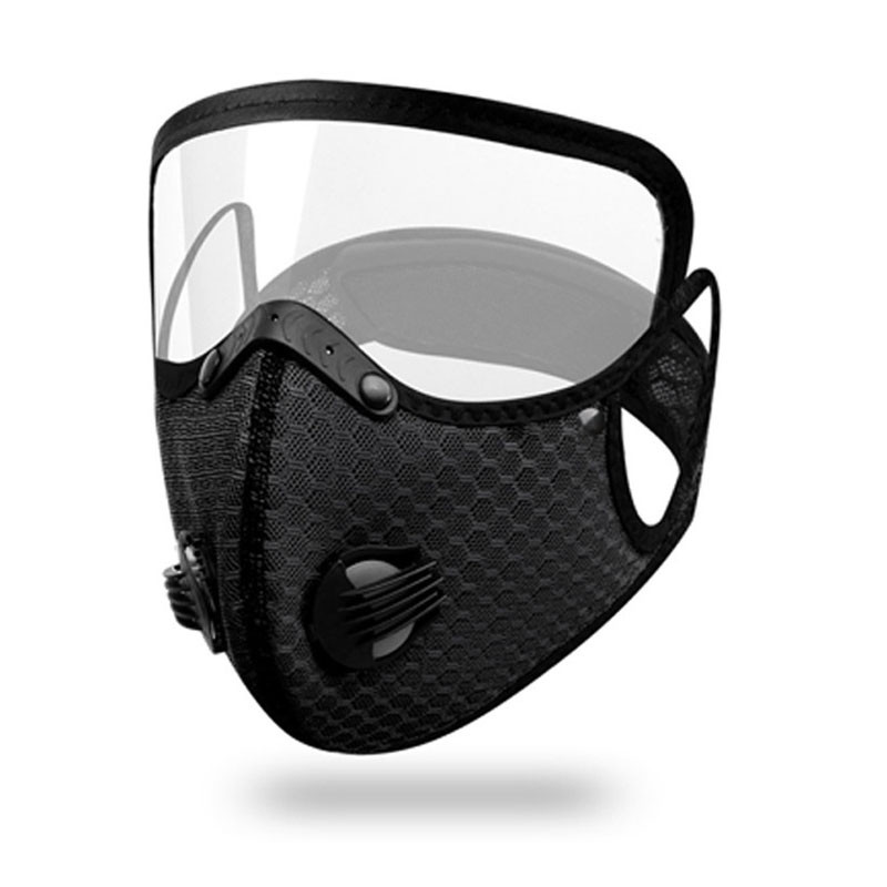 Szett Arcmaszk Aktívszén Porálló Kerékpáros Arcmaszk Szennyezésgátló Kerékpáros Kerékpáros Outdoor Sport Training arcvédő PM2.5