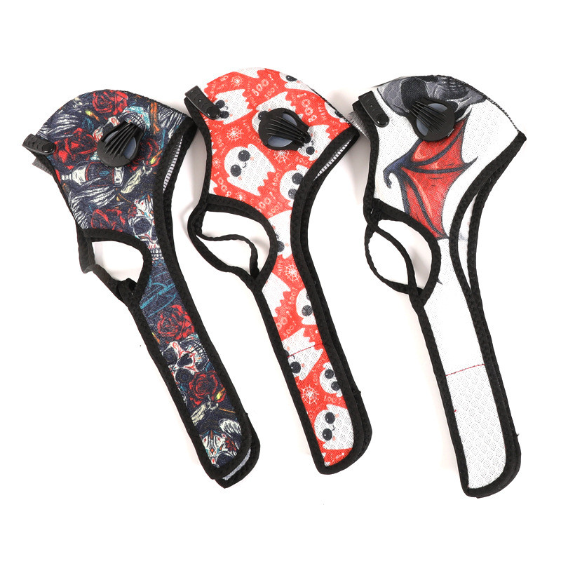 Szett Arcmaszk Aktívszén Porálló Kerékpáros Arcmaszk Szennyezésgátló Kerékpáros Kerékpáros Outdoor Sport Training arcvédő PM2.5