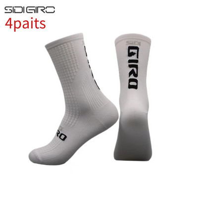 SIDI-GIRO 4 poros Naujos sportinės kompresinės dviračių kojinės Vyriškos profesionalios lenktyninės kalnų dviračių kojinės calcetines ciclismo hombre
