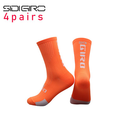 SIDI-GIRO 4 poros Naujos sportinės kompresinės dviračių kojinės Vyriškos profesionalios lenktyninės kalnų dviračių kojinės calcetines ciclismo hombre