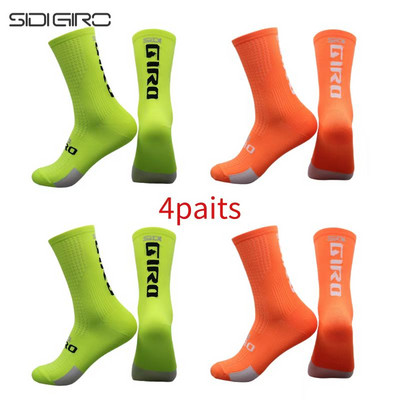 SIDI-GIRO 4 poros Naujos sportinės kompresinės dviračių kojinės Vyriškos profesionalios lenktyninės kalnų dviračių kojinės calcetines ciclismo hombre