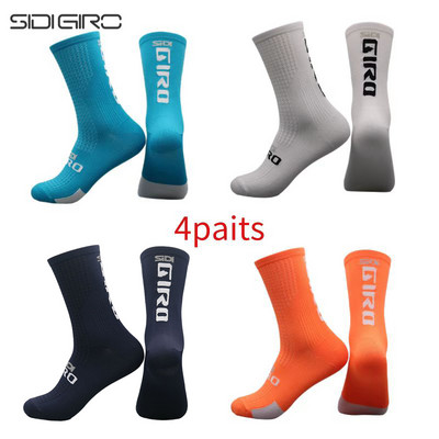 SIDI-GIRO 4 poros Naujos sportinės kompresinės dviračių kojinės Vyriškos profesionalios lenktyninės kalnų dviračių kojinės calcetines ciclismo hombre