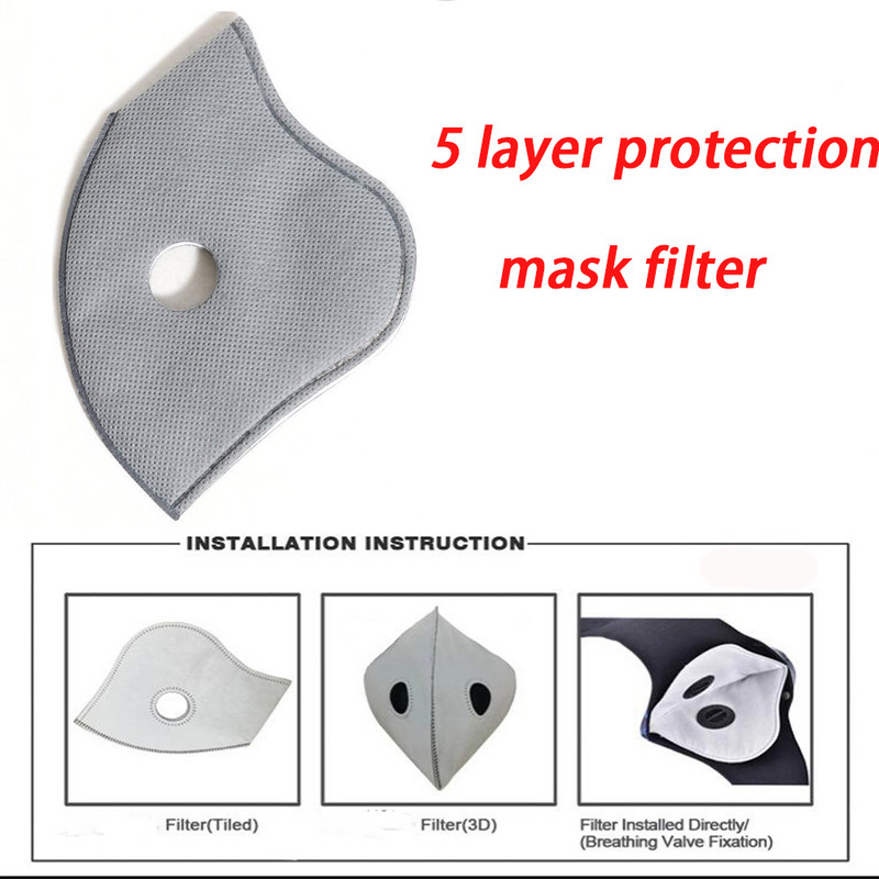 Fast Ship aktív szén Férfi női kerékpározás téli arcmaszk futómaszkok szűrős snowboard motorkerékpár szennyezés elleni maszk