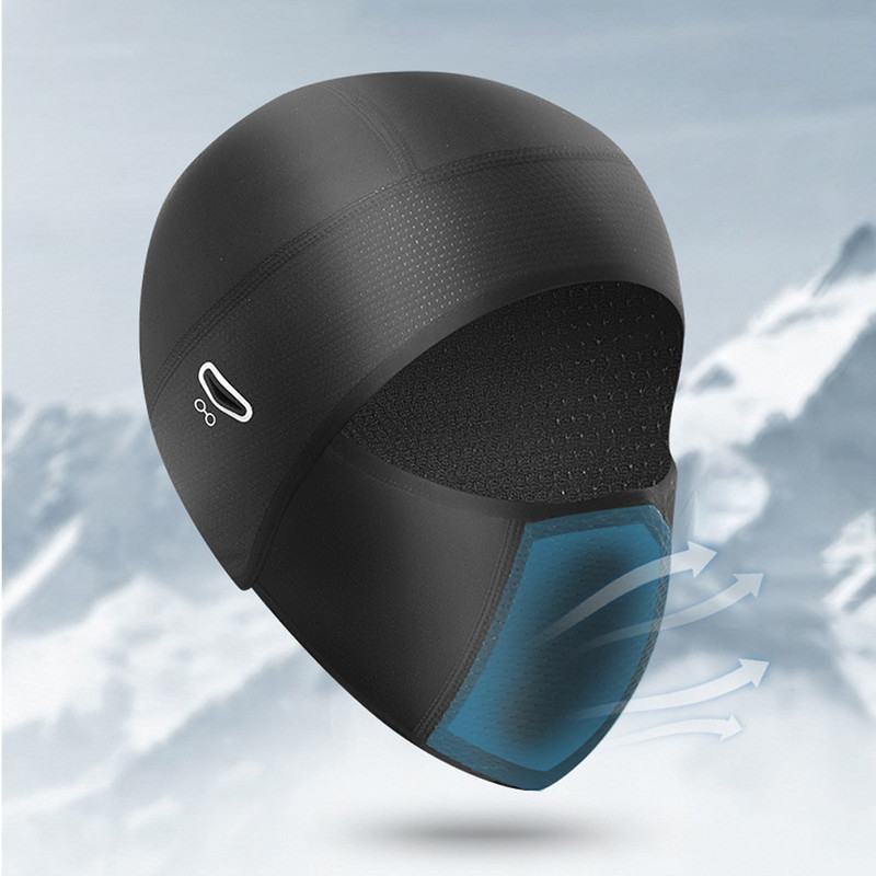 Sisak alatti szemüvegek Lyuk izzadságelnyelés porálló szélálló kerékpáros fejfedő teljes fedésű napvédelem magas elasztikus vastagított