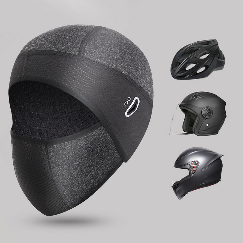 Sisak alatti szemüvegek Lyuk izzadságelnyelés porálló szélálló kerékpáros fejfedő teljes fedésű napvédelem magas elasztikus vastagított