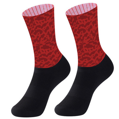 2021 Új Bike Team Aero Socks Varrat nélküli csúszásgátló kerékpáros zoknik Országúti kerékpáros zoknik kültéri versenymotoros zoknik