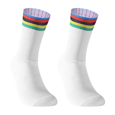 2021 Új Bike Team Aero Socks Varrat nélküli csúszásgátló kerékpáros zoknik Országúti kerékpáros zoknik kültéri versenymotoros zoknik