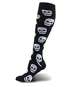 Spordisokid Halloween Skull Horror Compression Sokid Sport Põlv Kõrged Mehed Naised Chaussette De Compression Medias De Compression