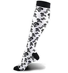 Spordisokid Halloween Skull Horror Compression Sokid Sport Põlv Kõrged Mehed Naised Chaussette De Compression Medias De Compression