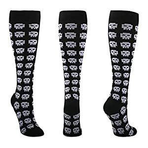 Spordisokid Halloween Skull Horror Compression Sokid Sport Põlv Kõrged Mehed Naised Chaussette De Compression Medias De Compression