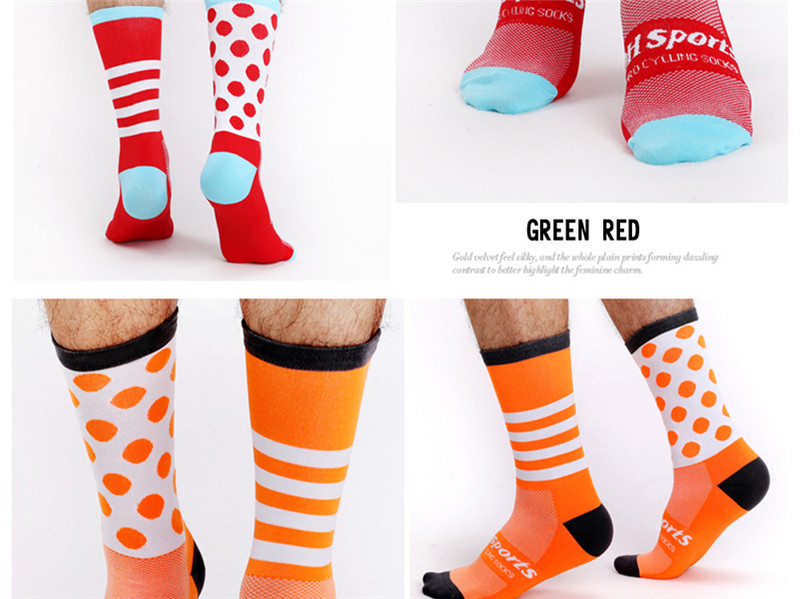 DH SPORTS Márka Kerékpáros zoknik Kényelmes kültéri Sport Férfi Női Dot Zokni Futó Túrázás Verseny Országúti MTB Mountain Bike Zokni