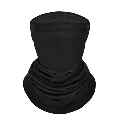 WOSAWE Mască de față din mătase de gheață pentru bărbați Protecție solară Mască de față de călărie respirabilă Protecție UV Protecție împotriva radiațiilor UV Crăciun pentru cap pentru bicicletă Bandă pentru cap Mască Esarfă