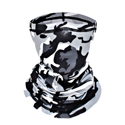 WOSAWE Mască de față din mătase de gheață pentru bărbați Protecție solară Mască de față de călărie respirabilă Protecție UV Protecție împotriva radiațiilor UV Crăciun pentru cap pentru bicicletă Bandă pentru cap Mască Esarfă
