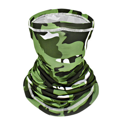 WOSAWE Mască de față din mătase de gheață pentru bărbați Protecție solară Mască de față de călărie respirabilă Protecție UV Protecție împotriva radiațiilor UV Crăciun pentru cap pentru bicicletă Bandă pentru cap Mască Esarfă