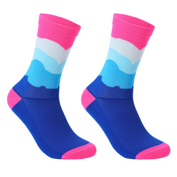 2022 Шестцветни професионални маркови спортни чорапи Дишащи чорапи за шосейни велосипеди Спортни на открито състезателни чорапи за колоездене