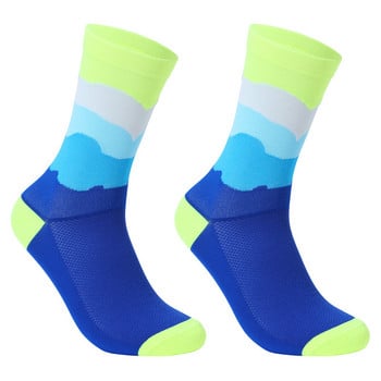 2022 Шестцветни професионални маркови спортни чорапи Дишащи чорапи за шосейни велосипеди Спортни на открито състезателни чорапи за колоездене