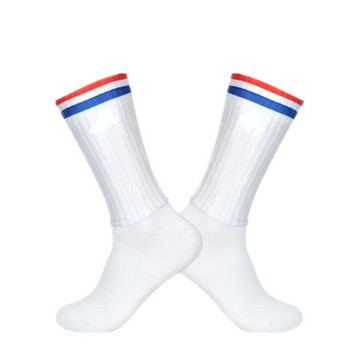 2019 Неплъзгащи се безшевни чорапи за колоездене Интегрално формоване Високотехнологични чорапи за велосипеди Компресия Велосипедни спортни чорапи за бягане на открито