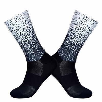 2019-es csúszásgátló zökkenőmentes kerékpáros zokni, integrált formázás, csúcstechnológiás kerékpáros zokni kompressziós kerékpár kültéri futó sportzokni