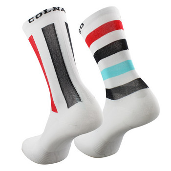 Професионални спортни чорапи Дишащи шосейни велосипедни чорапи Състезателни чорапи за колоездене Фитнес високи до коляното баскетболни чорапи за бягане