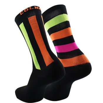 Професионални спортни чорапи Дишащи шосейни велосипедни чорапи Състезателни чорапи за колоездене Фитнес високи до коляното баскетболни чорапи за бягане