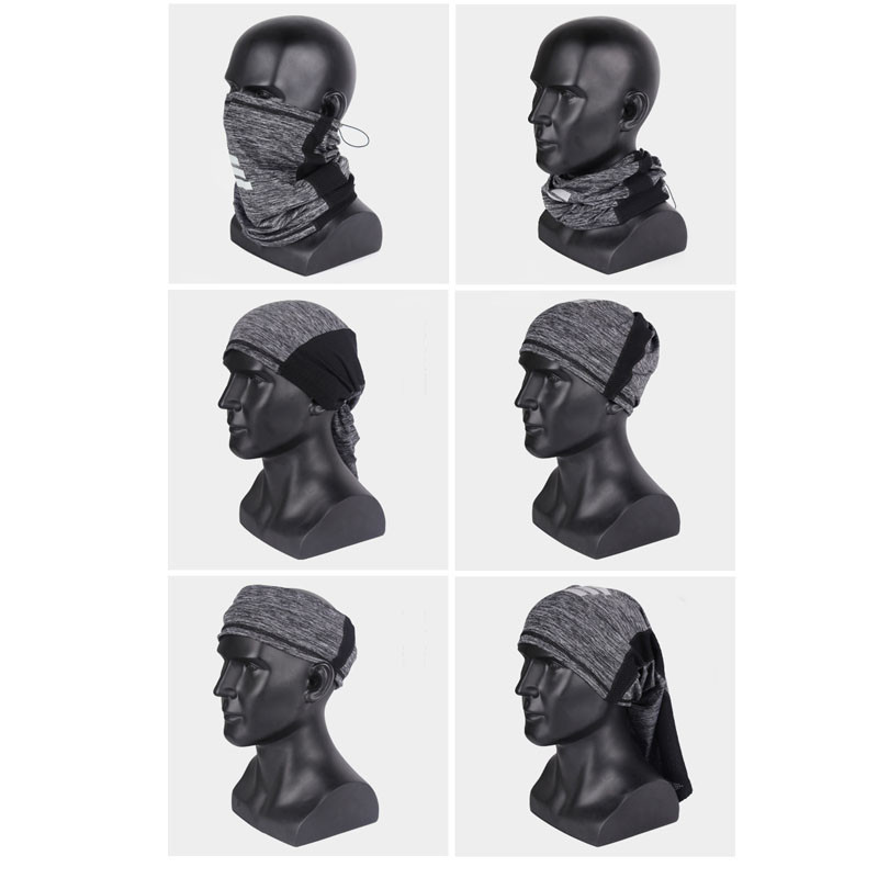 Eșarfă cu tub reflectorizant pentru călărie de noapte, plasă, bandană multifuncțională respirabilă, balaclava bărbați, alergare, ciclism, motocicletă, protecție facială