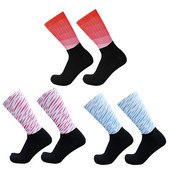 Αθλητική αντιολισθητική σιλικόνη, ενσωματωμένη χύτευση υψηλής τεχνολογίας Ποδηλατικές κάλτσες αναπνέουσες ποδήλατα δρόμου αγωνιστικές κάλτσες