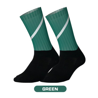 Sportlane elukutse Jalgrattasokid Meeste Libisemisvastased Õmblusteta Aero Bike Kulumiskindlad Maanteerattasokid Helkurkaitsesokid