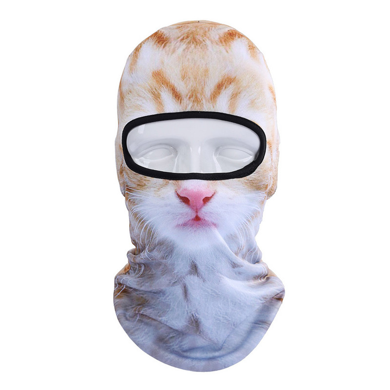 Mască completă pentru motocicletă, pălărie în formă de animal 3D, căptușeală pentru cască, rezistentă la vânt, respirabilă, șapcă completă, femei, bărbați, accesorii pentru cap sport