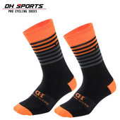 1 ζευγάρι επαγγελματικές μάρκες ποδηλατικές κάλτσες Unisex υψηλής ποιότητας αθλητικές κάλτσες ποδηλάτου κατά της εφίδρωσης Πολύχρωμες λωρίδες κάλτσες εξωτερικού χώρου