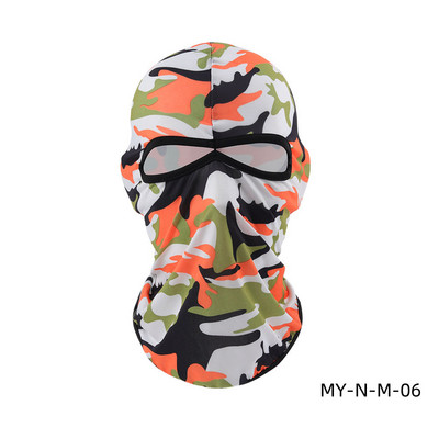 Lycra Balaclava sapka kültéri lovagló maszk motoros sisak bélés dupla lyuk nyitott szem fejfedő sapka légáteresztő szélálló