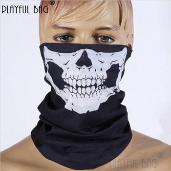 Мултифункционална Ghost Mask Skull Riding Топъл шал Half Face Mask Армейски фенове декорация Туризъм Колоездене Велосипед Хелоуин NA06S