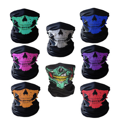 Multi function Ghost Mask Skull Riding Warm Scarf Half Face Mask Army fans decoration Hiking Cycling Bike Halloween NA06S