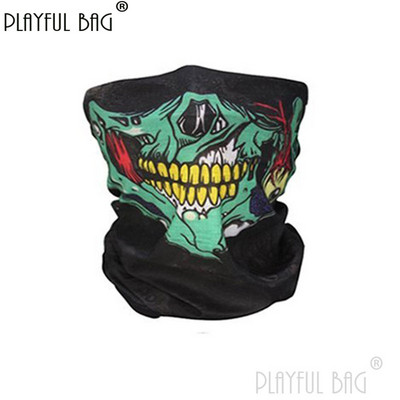 Μάσκα φαντασμάτων πολλαπλών λειτουργιών Skull Riding Ζεστό κασκόλ Μάσκα μισού προσώπου Διακόσμηση θαυμαστών Στρατού Πεζοπορία Ποδηλασία Ποδηλασία Απόκριες NA06S