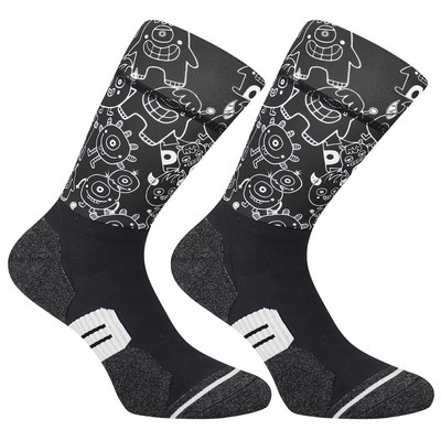 Șosete de ciclism profesionale antiderapante din silicon de 5 cm, șosete sportive, foarte comprimate, bărbați, femei, pentru bicicletă, șosete pentru alergare