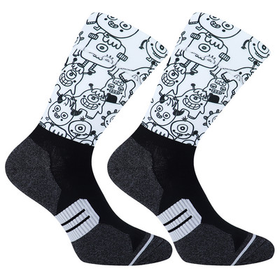 Șosete de ciclism profesionale antiderapante din silicon de 5 cm, șosete sportive, foarte comprimate, bărbați, femei, pentru bicicletă, șosete pentru alergare