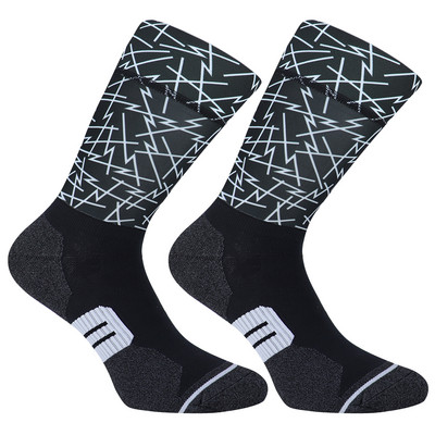 Șosete de ciclism profesionale antiderapante din silicon de 5 cm, șosete sportive, foarte comprimate, bărbați, femei, pentru bicicletă, șosete pentru alergare