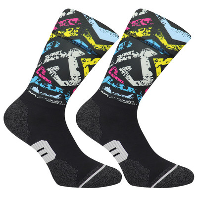 Șosete de ciclism profesionale antiderapante din silicon de 5 cm, șosete sportive, foarte comprimate, bărbați, femei, pentru bicicletă, șosete pentru alergare