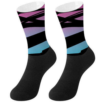 Új csíkos Dot kerékpáros zoknik Kiváló minőségű professzionális márkájú sportzokni Légáteresztő kerékpáros zokni kültéri versenyzokni