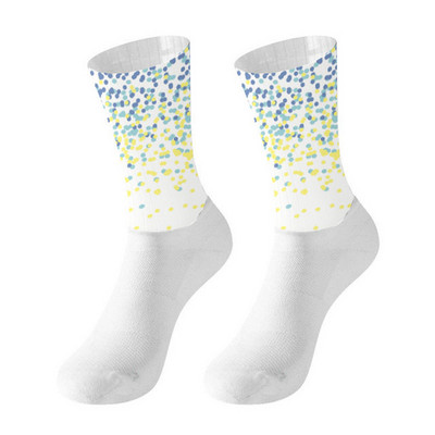 Új csíkos Dot kerékpáros zoknik Kiváló minőségű professzionális márkájú sportzokni Légáteresztő kerékpáros zokni kültéri versenyzokni