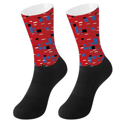 Új csíkos Dot kerékpáros zoknik Kiváló minőségű professzionális márkájú sportzokni Légáteresztő kerékpáros zokni kültéri versenyzokni