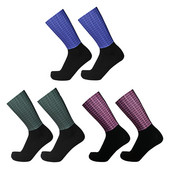 Új rácsos kerékpáros zokni csúszásmentes szilikon férfi női sportzokni menő légáteresztő nyári Aero bringás zokni Calcetines Ciclismo