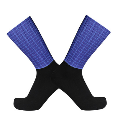 Új rácsos kerékpáros zokni csúszásmentes szilikon férfi női sportzokni menő légáteresztő nyári Aero bringás zokni Calcetines Ciclismo