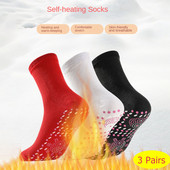 3 perechi de șosete magnetice cu autoîncălzire femei bărbați șosete autoîncălzite tur Terapie magnetică confort iarna șosete calde pentru masaj presiune