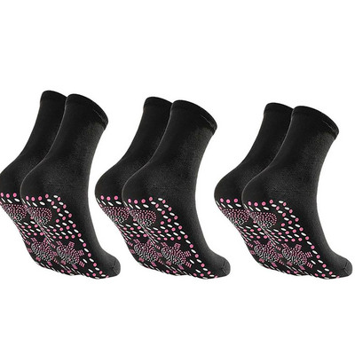 3 perechi de șosete magnetice cu autoîncălzire femei bărbați șosete autoîncălzite tur Terapie magnetică confort iarna șosete calde pentru masaj presiune