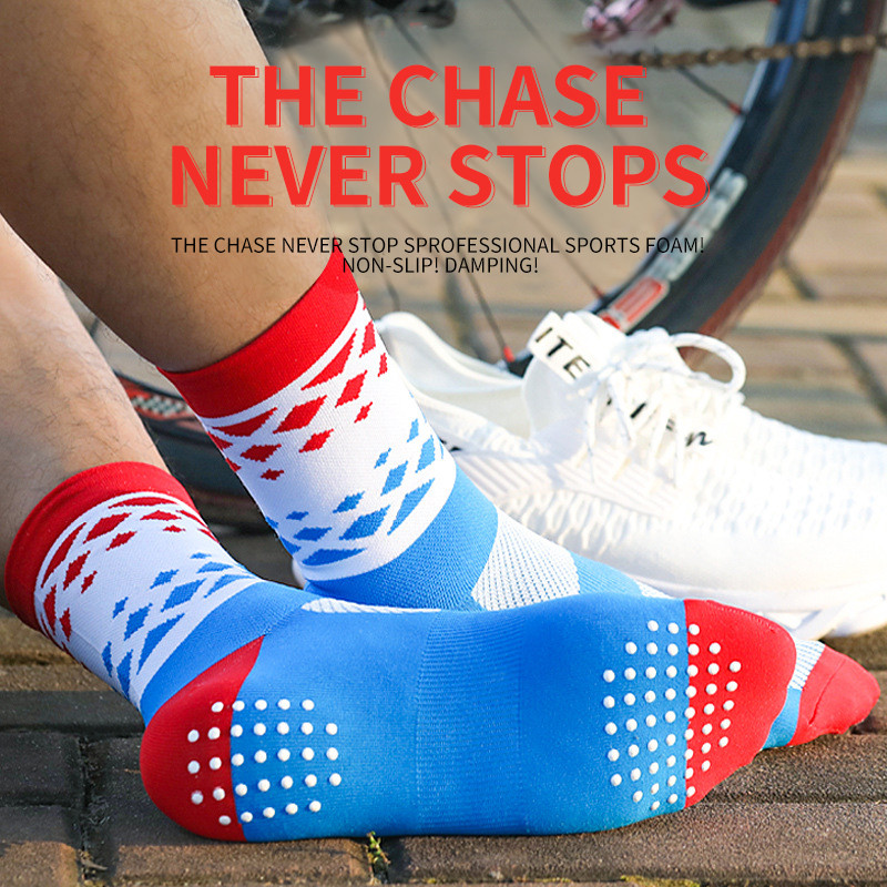 Csúszásmentes sportzokni kerékpározás kültéri kerékpár középcső férfi zokni légáteresztő kopásálló ingyenes szállítás gyári nagykereskedés