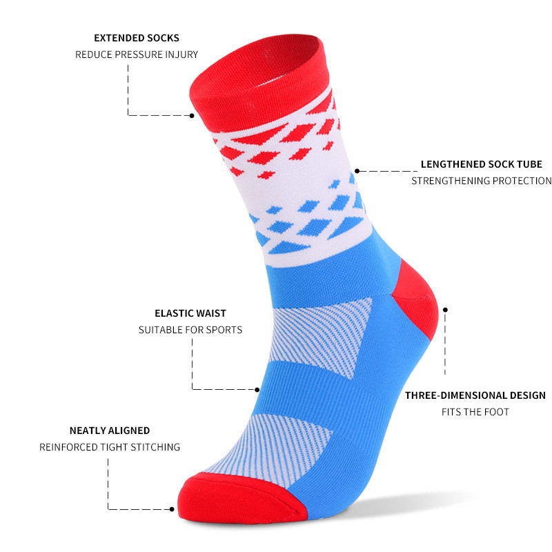 Csúszásmentes sportzokni kerékpározás kültéri kerékpár középcső férfi zokni légáteresztő kopásálló ingyenes szállítás gyári nagykereskedés